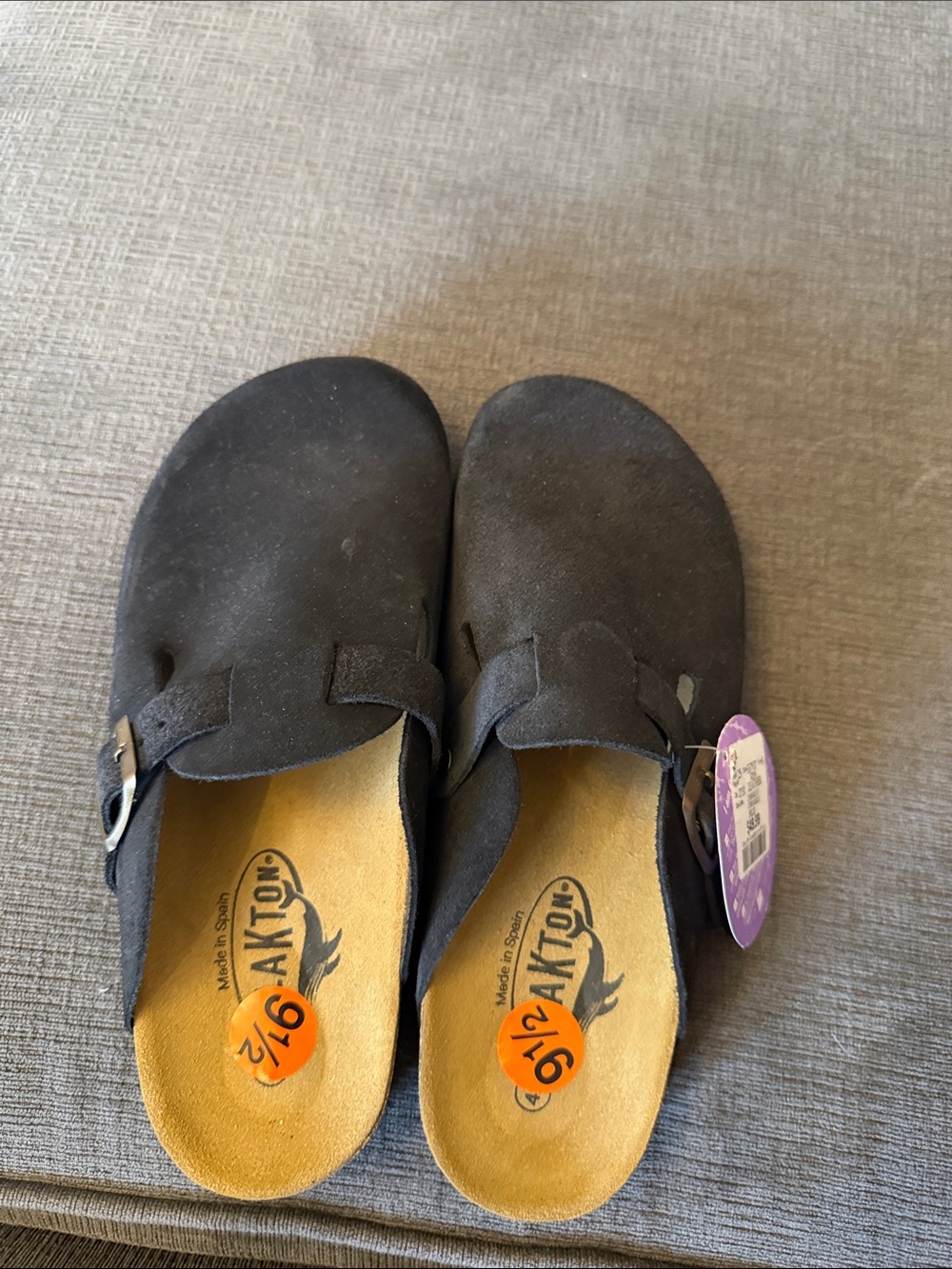plakton Black Slip-On Clog with Buckle